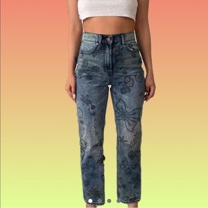 UO Doodle Washed Cowboy Denim Jeans 👽